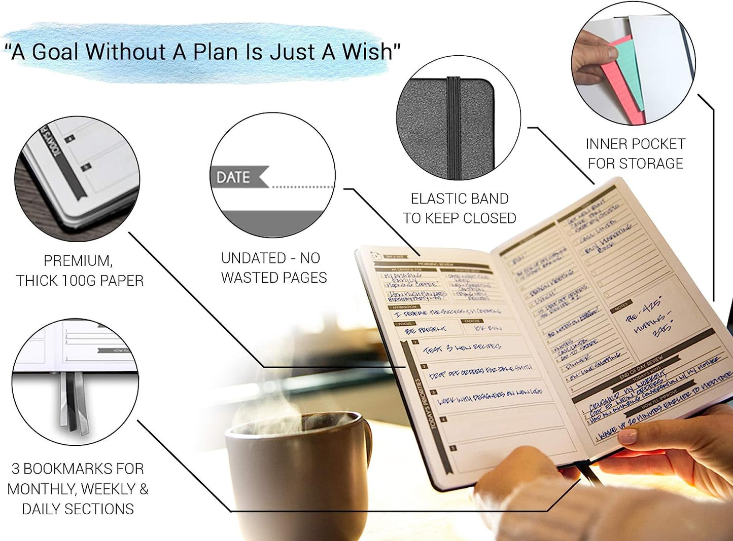 ADHD 90-Day Undated Daily Planner