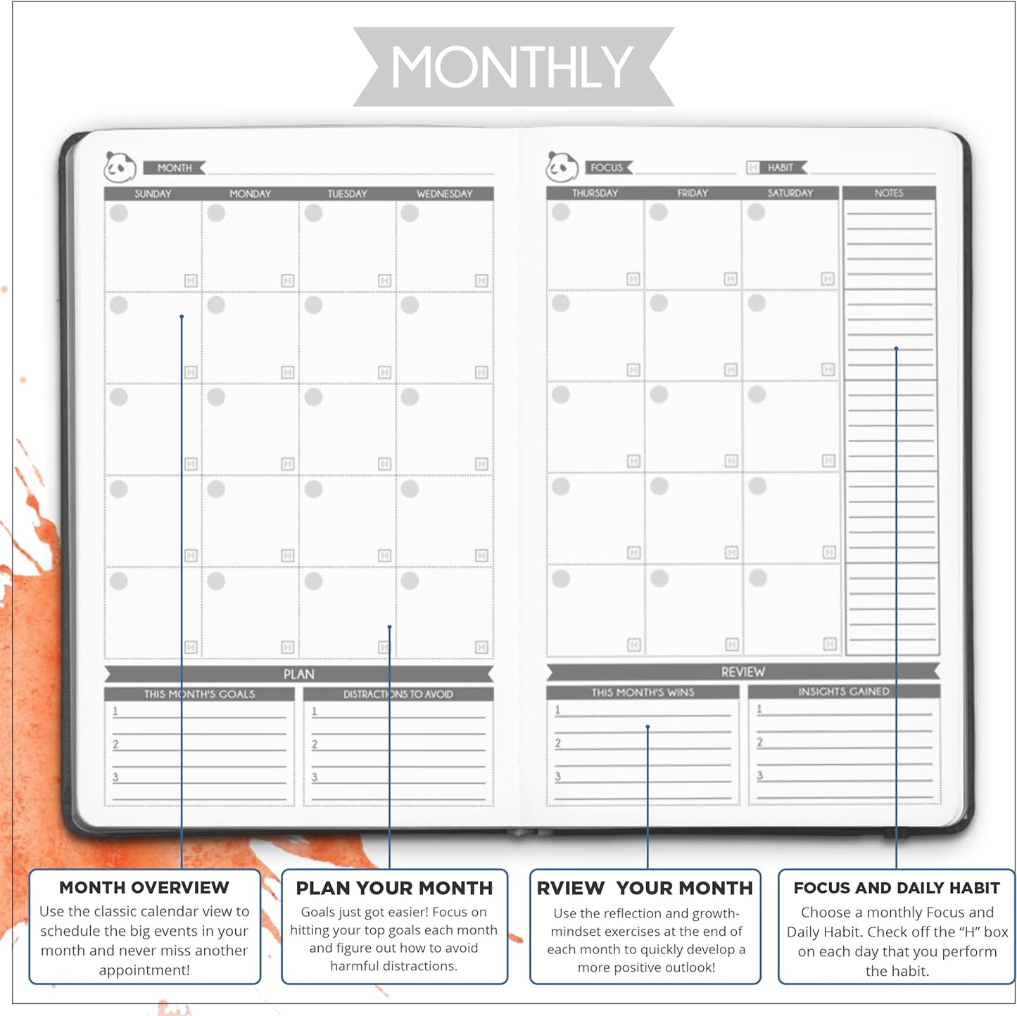 ADHD 90-Day Undated Daily Planner