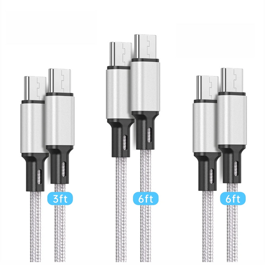 3Pack USB C to USB C Cable