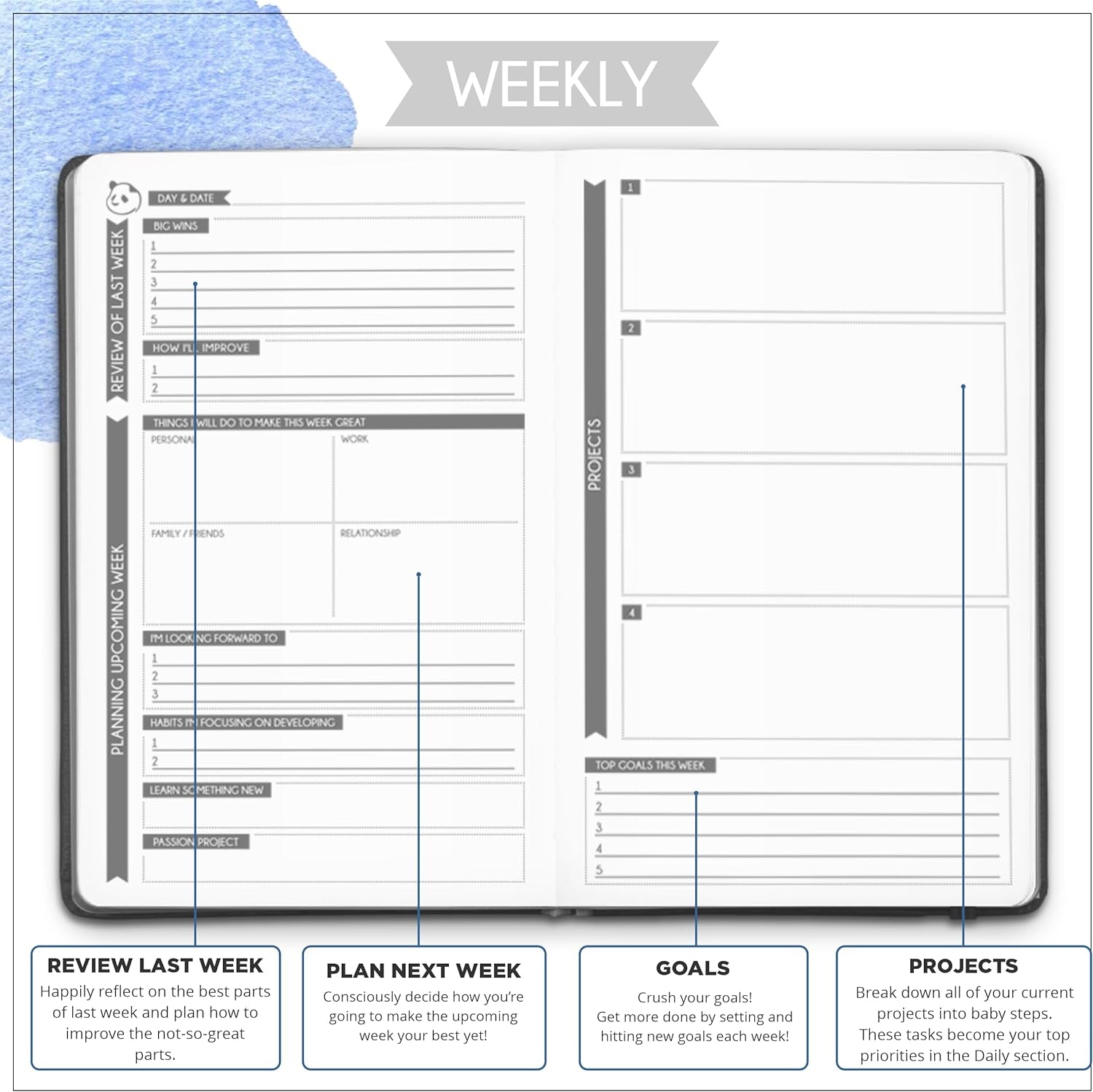 ADHD 90-Day Undated Daily Planner