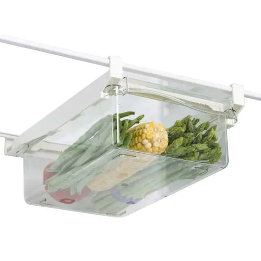 Transparent Fridge Organizer Adjustable Refrigerator Drawer Plastic Kitchen Fruit Food Storage Box Kitchen Organizer
